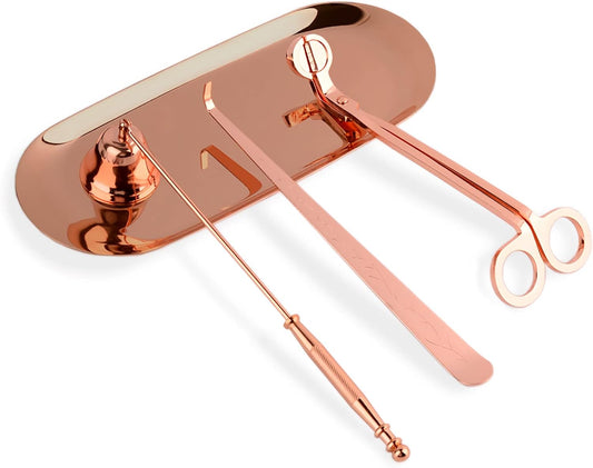 Four-Piece Rose Gold Candle Care Kit