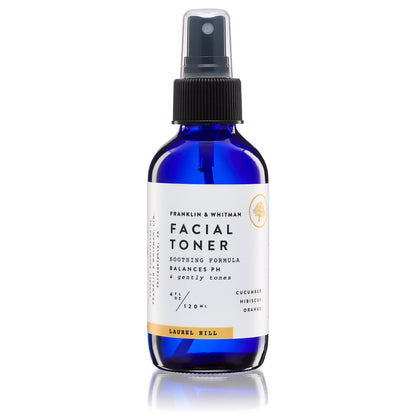 Vegan, plant based, cruelty free Laurel Hill Facial Toner bottle for skin care