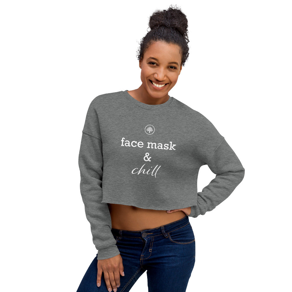 Face Mask & Chill Crop Sweatshirt
