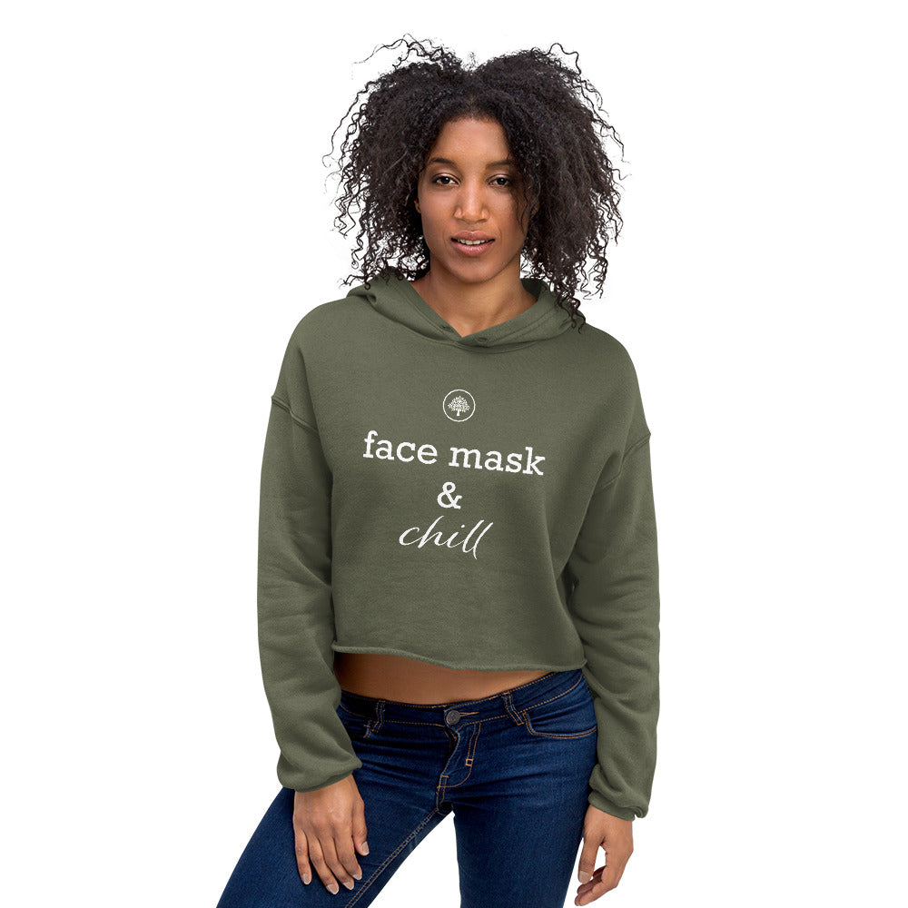 Face Mask & Chill Crop Hoodie